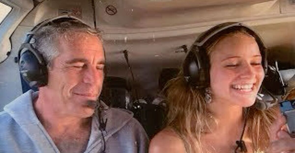Jeffrey epstein with young woman by Carol Potts