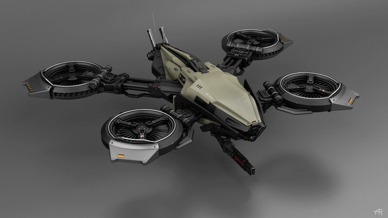 ArtStation - Assault Drone AR-5981 by Arne Tender