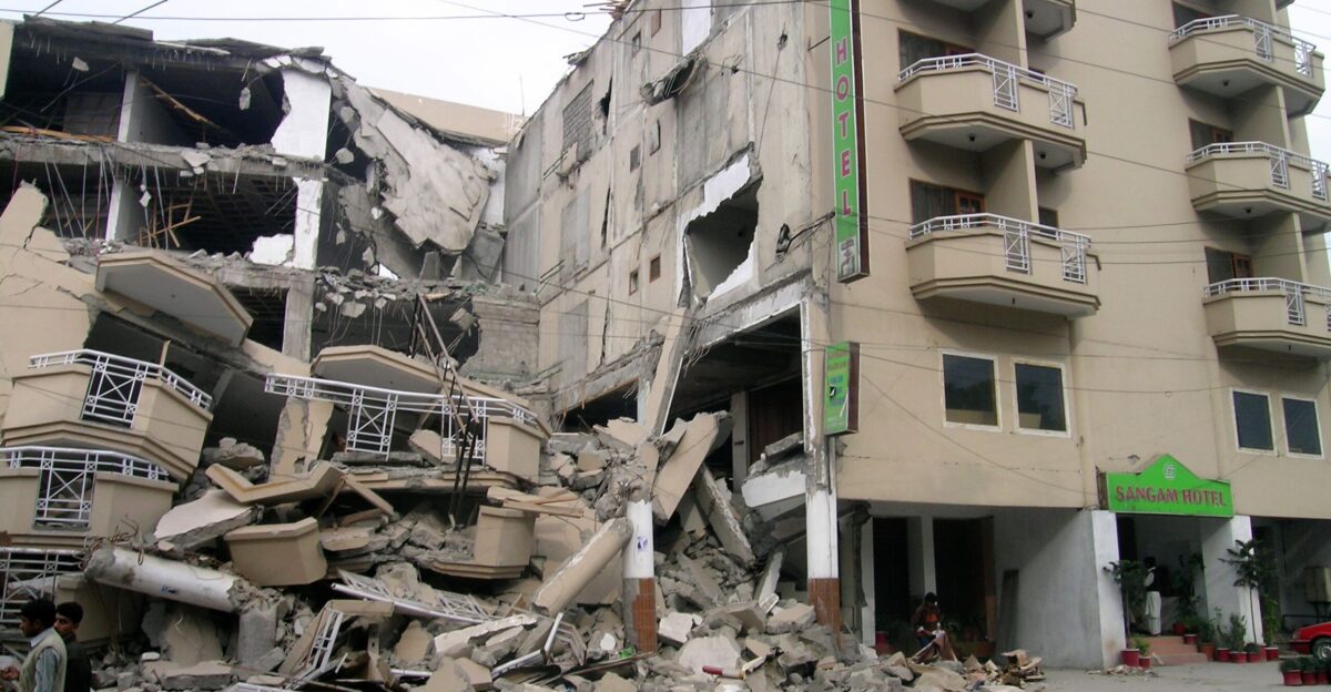 An earthquake occurred on 8 October in Azad Kashmir It was centred near the city of Muzaffarabad and also affected nearby Balakot in Khyber Pakhtunkhwa and some areas of Jammu and Kashmir It registered a moment magnitude of 7 6 and had a maximum Mercalli intensity of XI Extreme The earthquake was also felt in Afghanistan Tajikistan India and the Xinjiang region Over 86 000 people died a similar number were injured and millions were displaced by Ryan Crowley