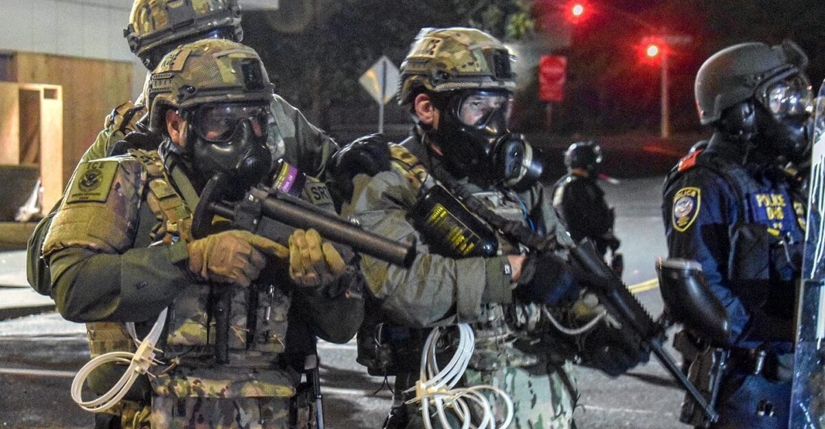 ICE Officers at Portland Protests by Ashlee Edgemon