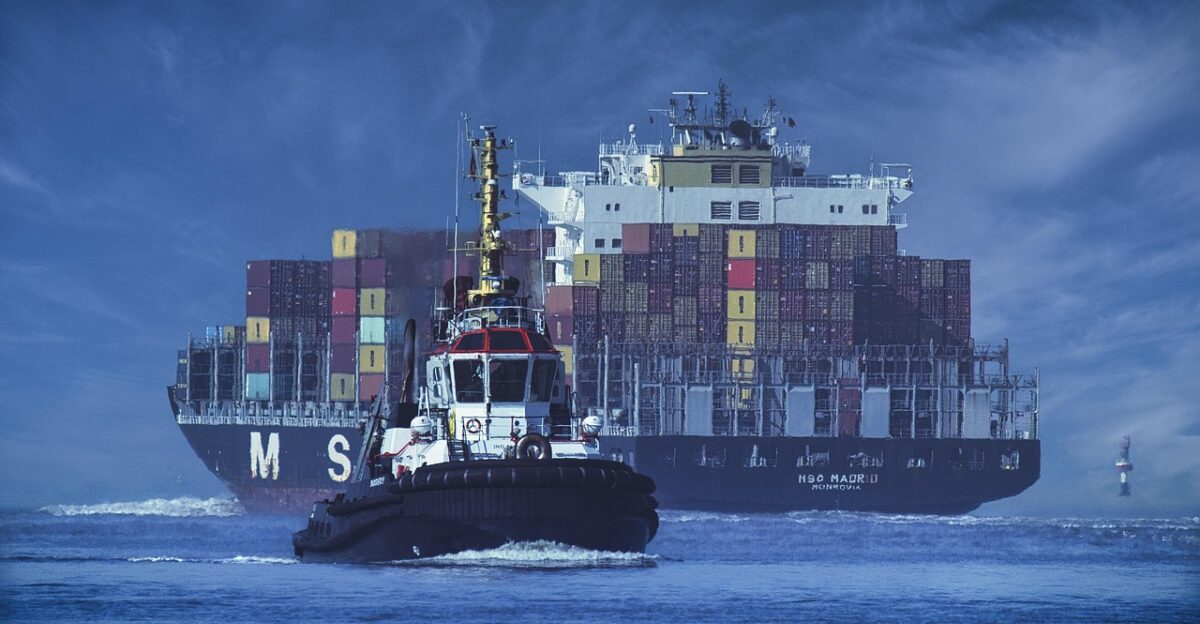 ship container ship tractor sea seafaring shipping container logistics freight nature automobile