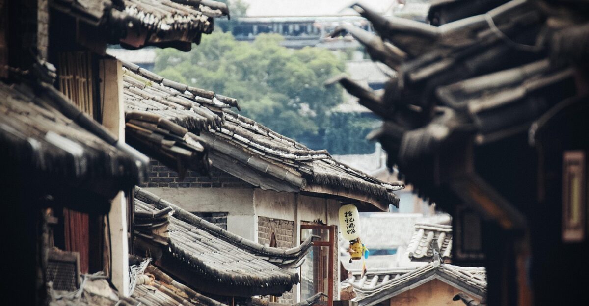 roof houses old china asia city town china china china china china