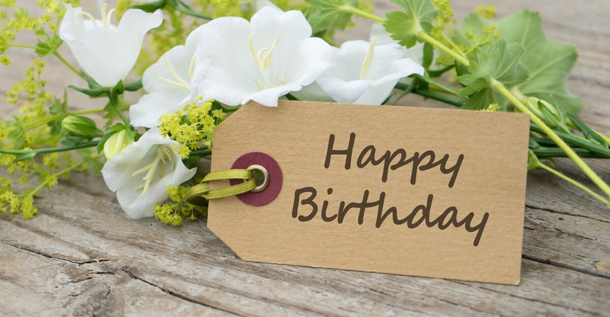 happy birthday flowers tag beautiful flowers paper tag greeting card birthday card card white flowers nature bellflowers bouquet plant flower background flower wallpaper closeup