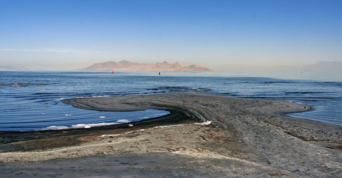 Great Salt Lake at Great Salt Lake State Park Utah USA