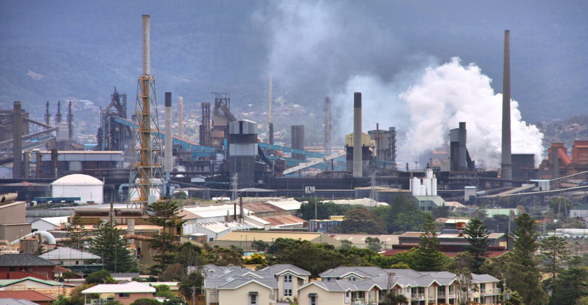 Steelworks of BlueScope Steel Limited company in Port Kembla Australia