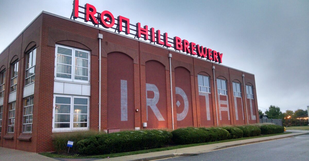 Iron Hill Brewery in Wilmington DE at sunset on Oct 13 2014