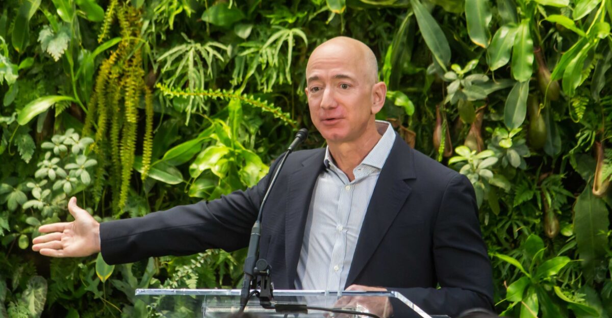 Jeff Bezos at Amazon Spheres Grand Opening in Seattle