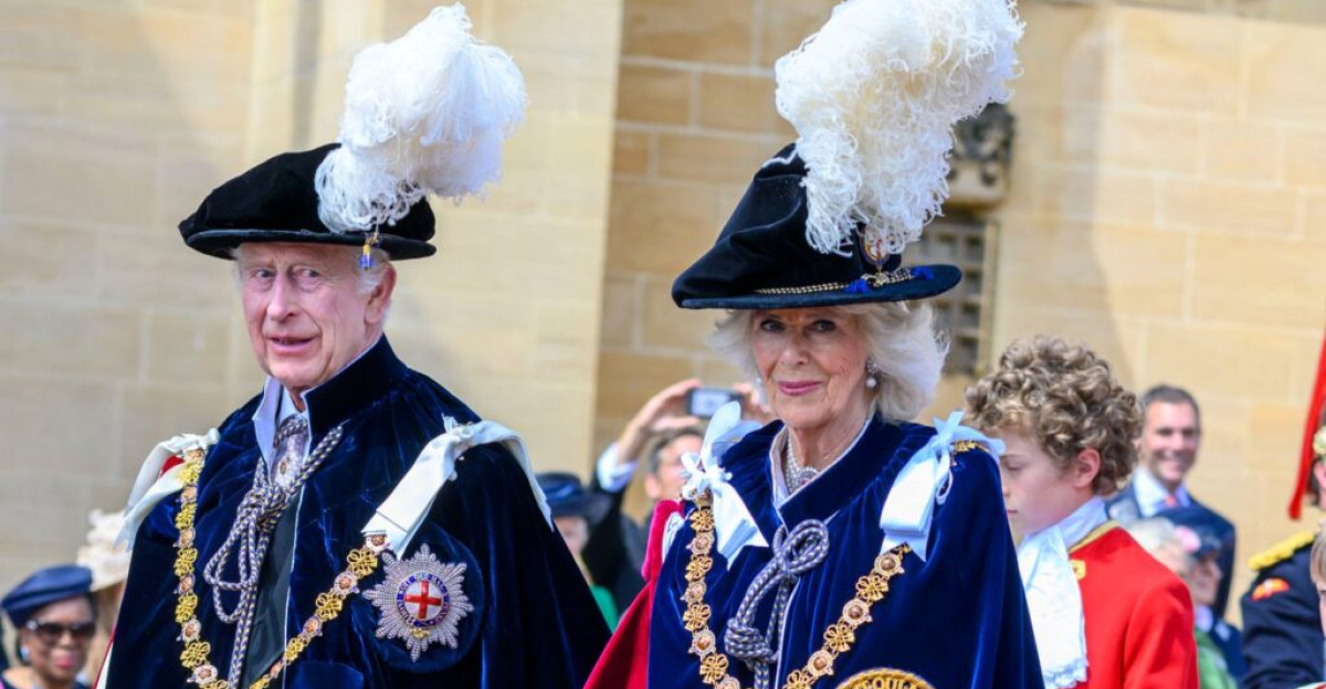 The King and The Queen in Garter Robes on Garter Day June 17th 2024