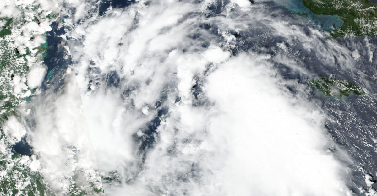 INVEST 91L organizing over the Southwest Caribbean on October 1