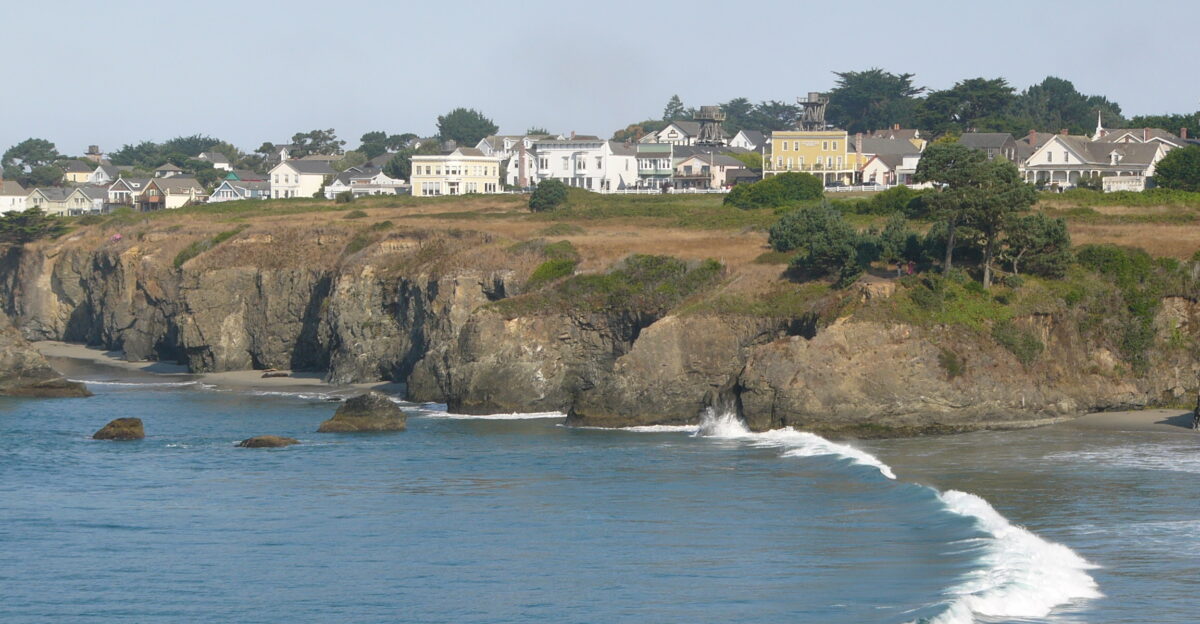 Mendocino California on a rare sunny day