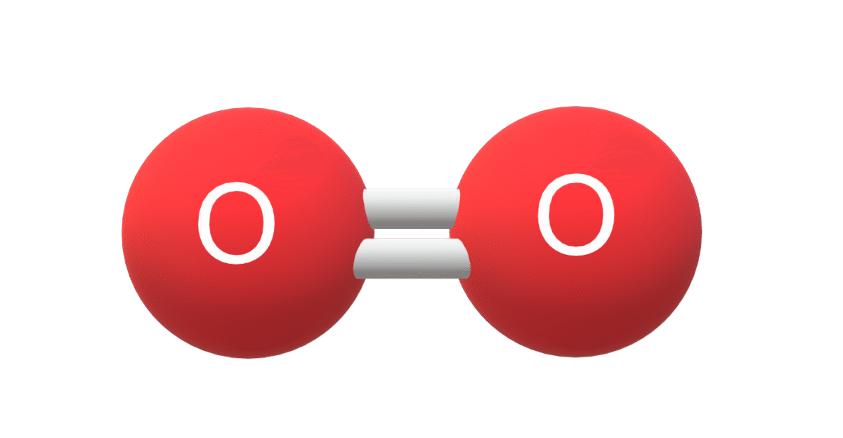 Model of oxygen O2