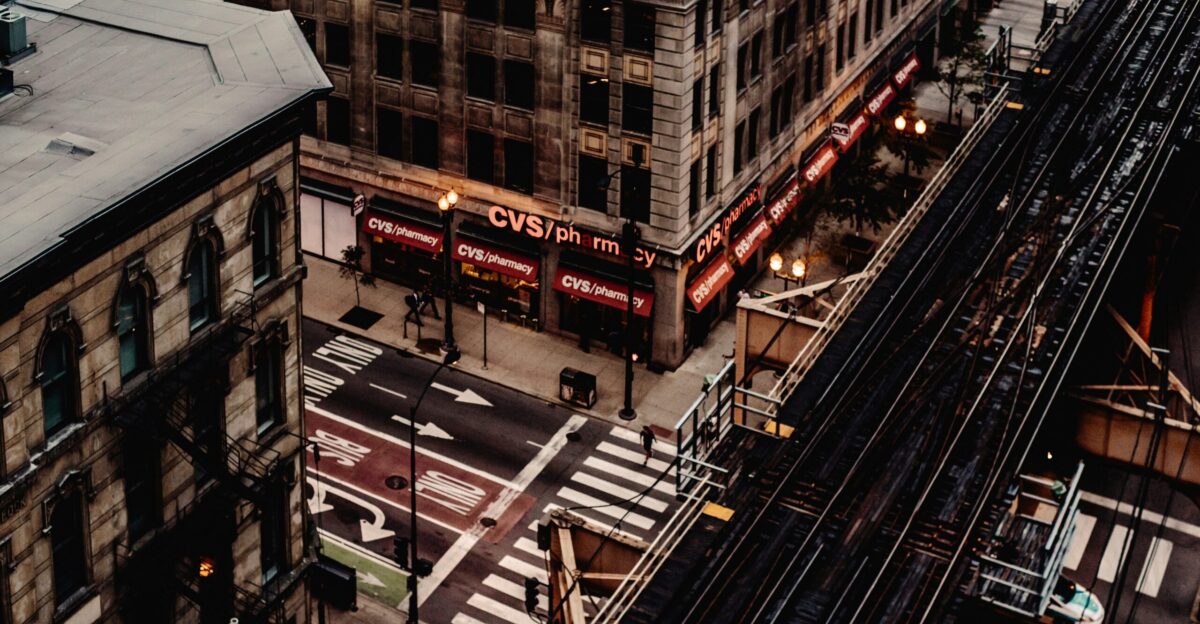 aerial photography of CVS Pharmacy