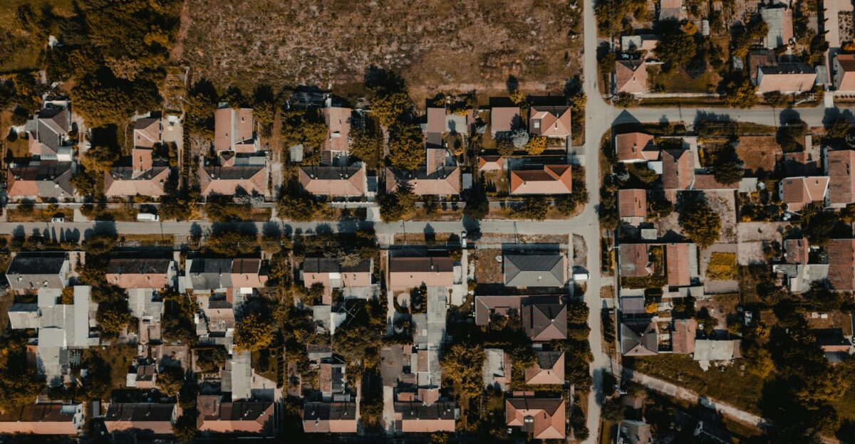 aerial photography of houses