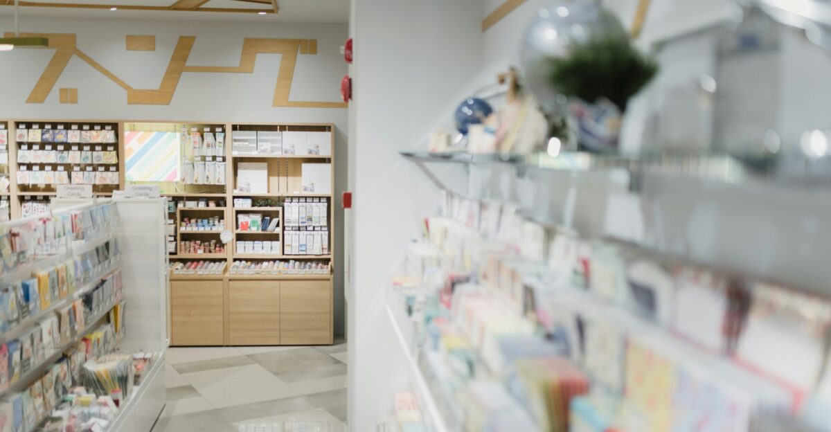 assorted book on display in book store