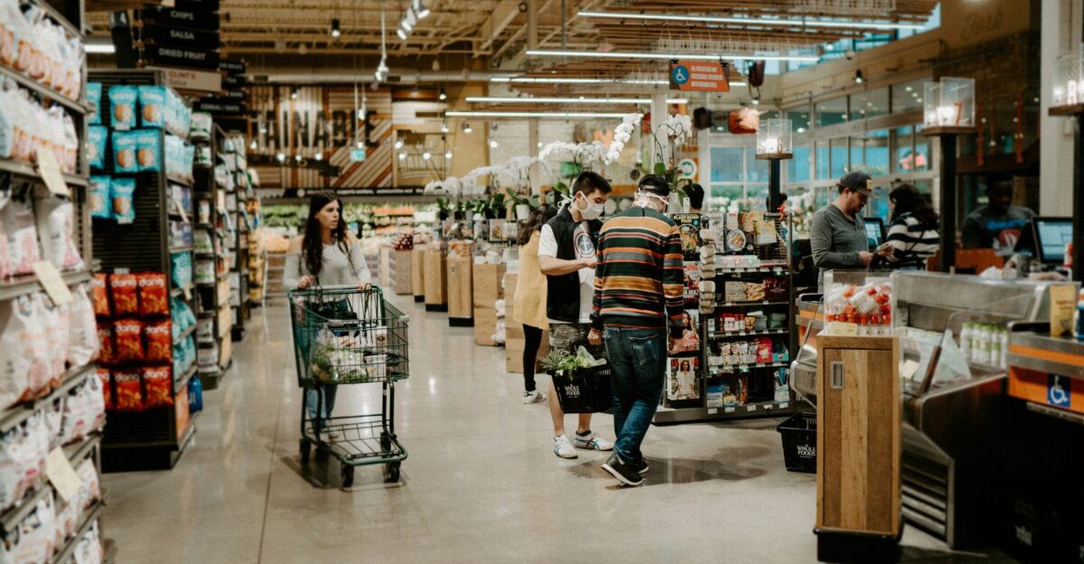 people walking on market during daytime