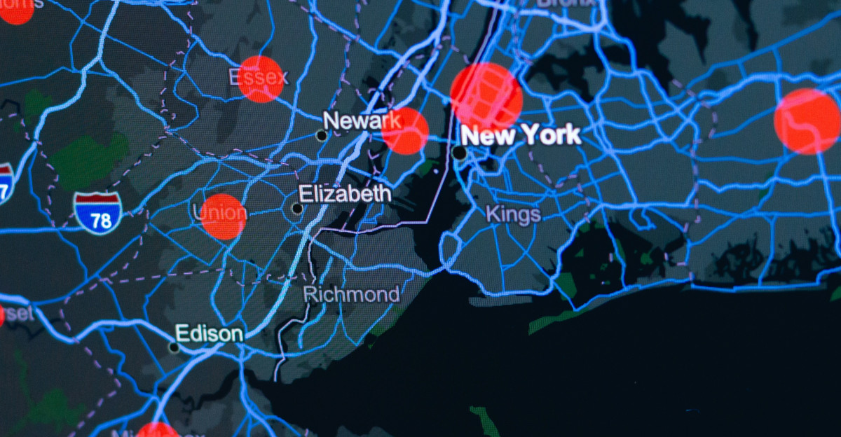 blue and red abstract painting