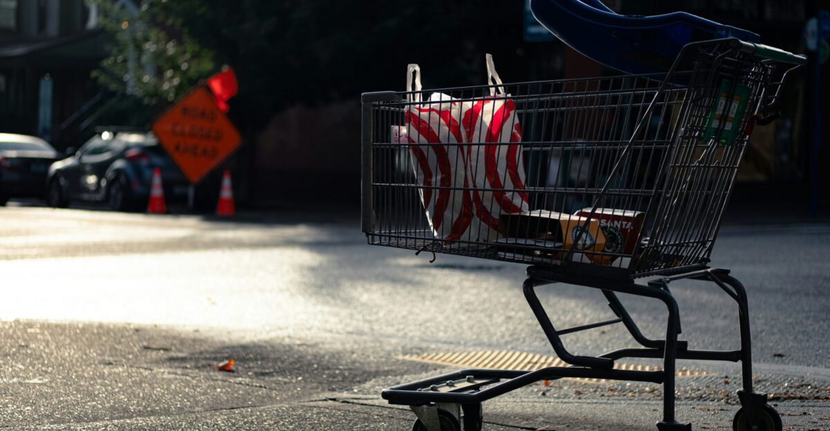 shopping carts on gray asphalt road during daytime