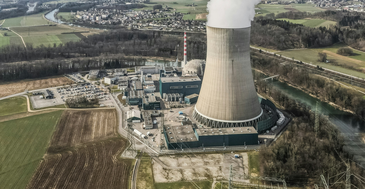 white smoke coming out from factory