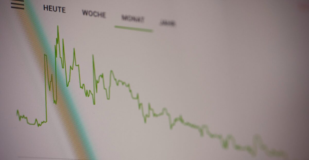 white paper with green line