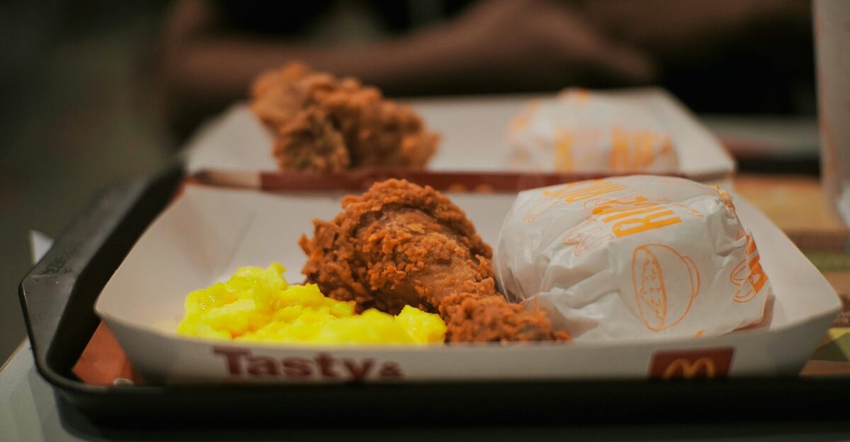 fried chicken on white ceramic plate