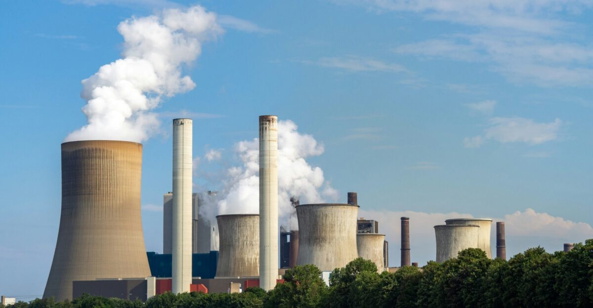 a group of smokestacks