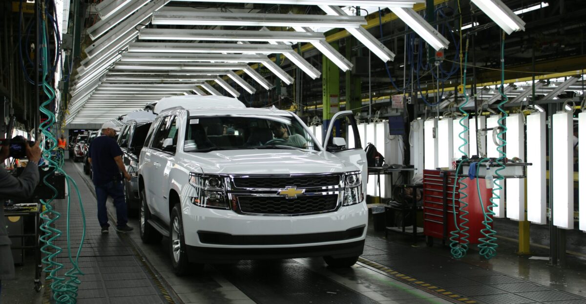 a car parked in a garage