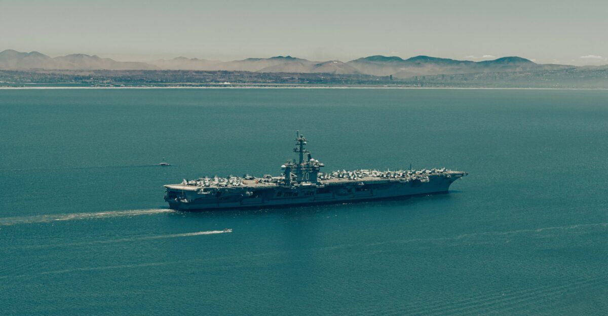 a large ship in the water