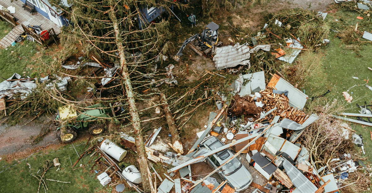 a house that has been destroyed by a tornado