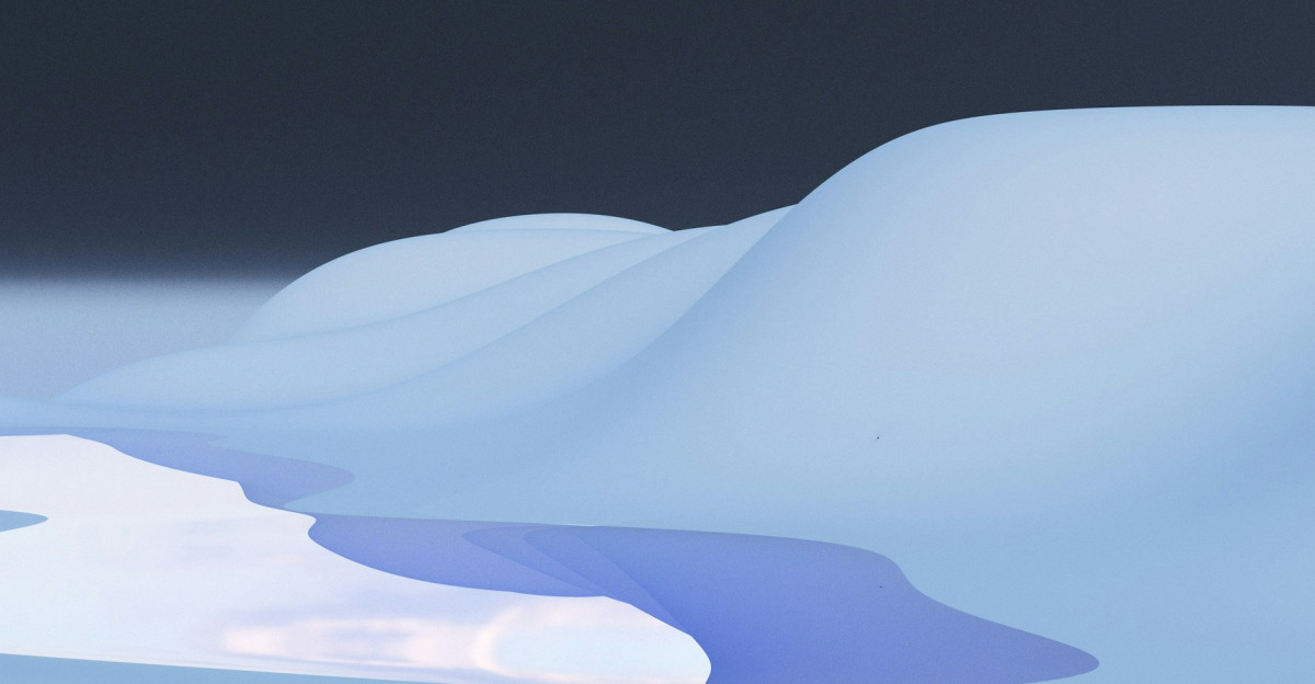 a computer generated image of a snow covered hill