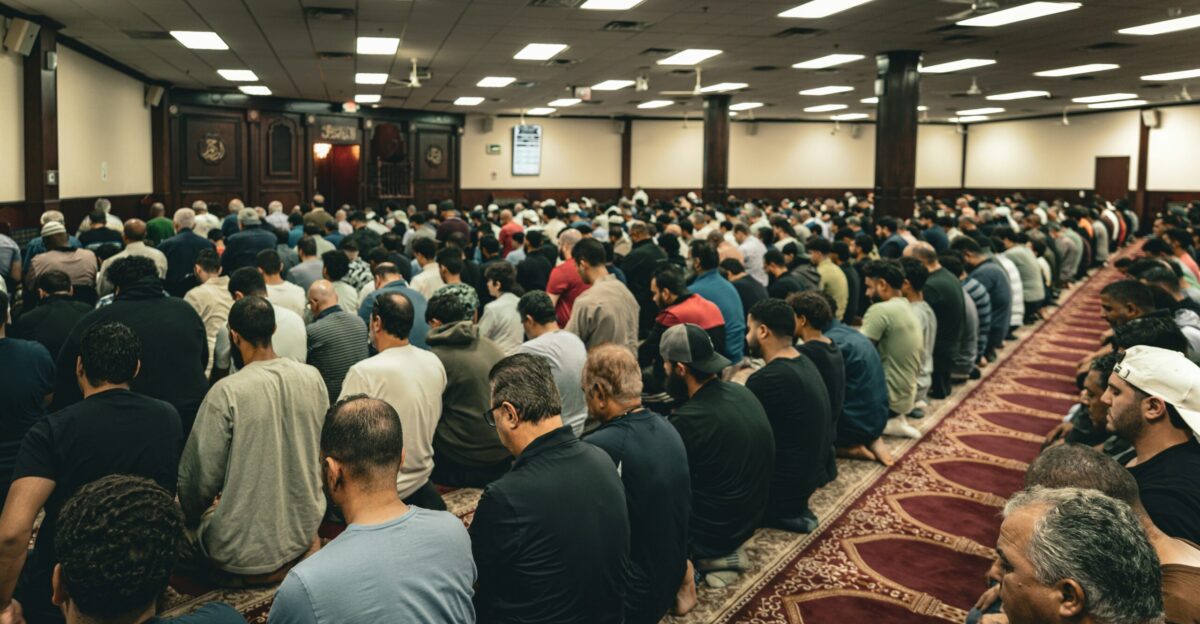 A large group of people sitting in a room