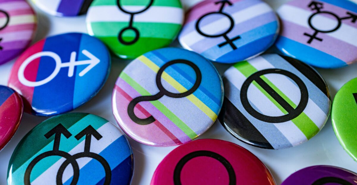 A bunch of buttons with different symbols on them