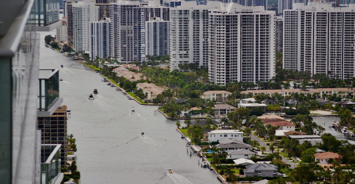 Flooding inundates a coastal community