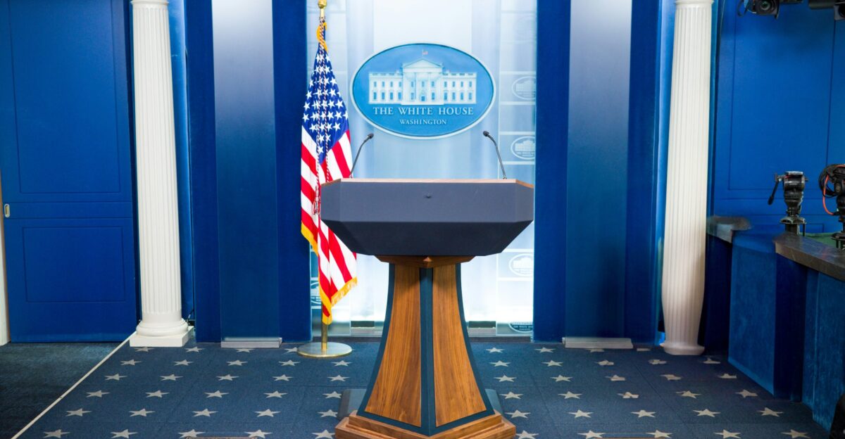 The white house briefing room is ready