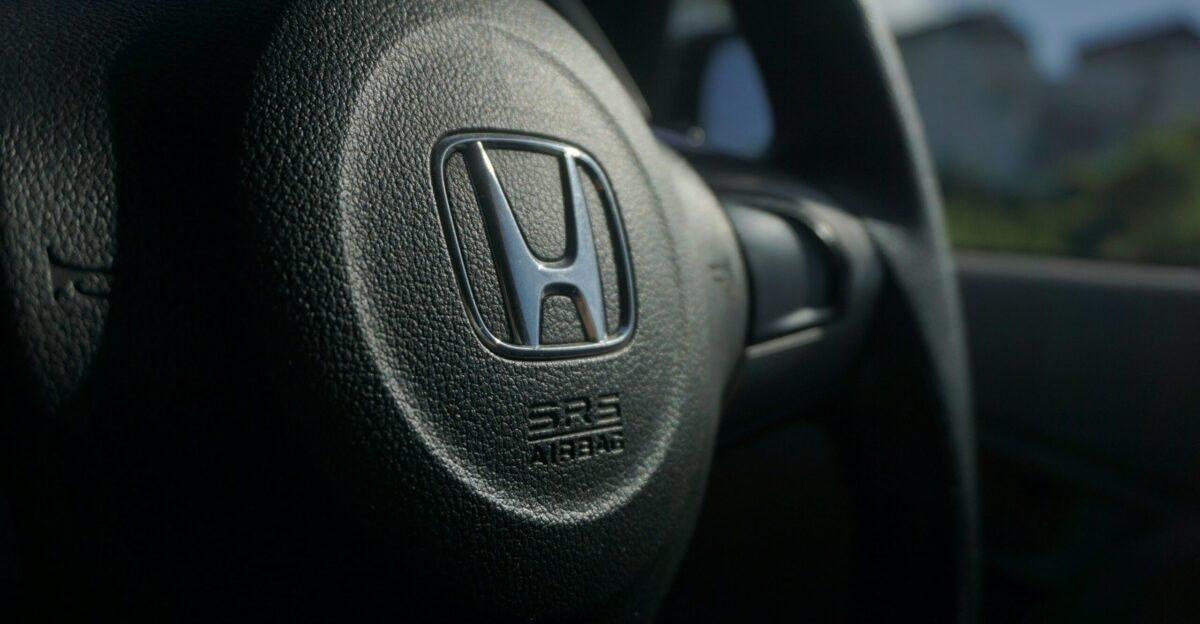 Close up of a car s steering wheel