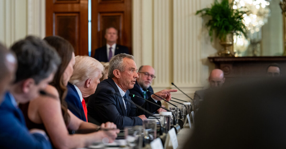 President Donald Trump attends the announcement of the MAHA Make America Healthy Again Commission Thursday May 22 2025 in the East Room of the White House Official White House Photo by Molly Riley