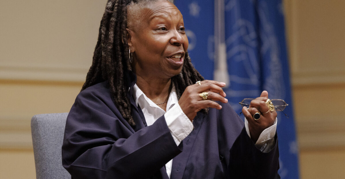 Whoopi Goldberg speaks about her bookk Bits and Pieces with Librarian of Congress Carla Hayden during a special presentation May 10 2024 Photo by Shawn Miller Library of Congress Note Privacy and publicity rights for individuals depicted may apply