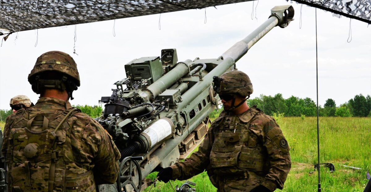Battle Group Poland U S Soldiers conduct training with the M777 Howitzer near the Bemowo Piskie Training Area during Saber Strike 17 June 6 Saber Strike 17 is a U S Army Europe-led multinational combined forces exercise conducted annually to enhance the NATO alliance throughout the Baltic region and Poland This year s exercise includes integrated and synchronized deterrence-oriented training designed to improve interoperability and readiness of the 20 participating nations militaries U S Army photo by Charles Rosemond Training Support Team Orzysz