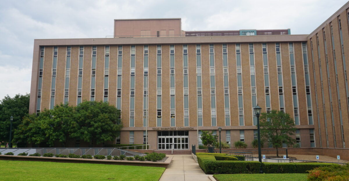 The Texas Workforce Commission building in Austin Texas United States