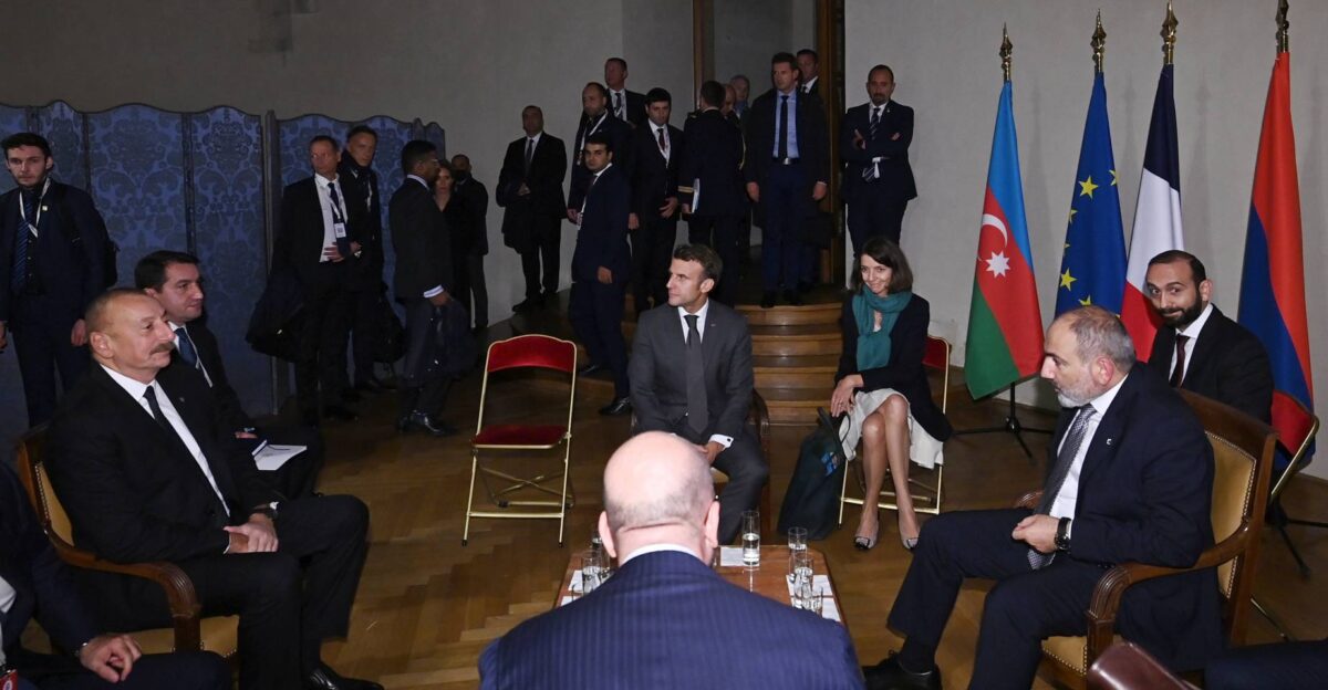Azerbaijani French European Council and Armenian leaders held another meeting in Prague