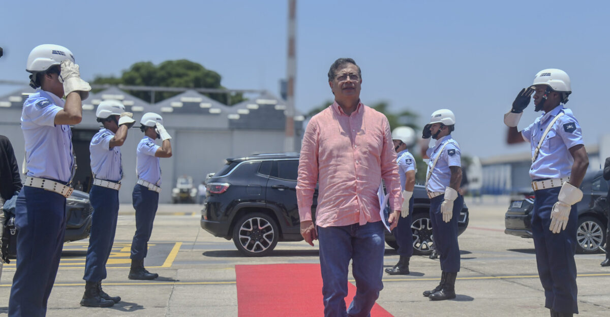 President of Colombia Gustavo Petro leaves Brazil on 20 November 2024