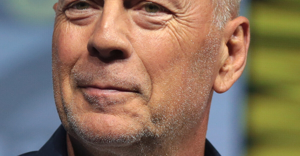 Bruce Willis speaking at the 2018 San Diego Comic-Con International in San Diego California