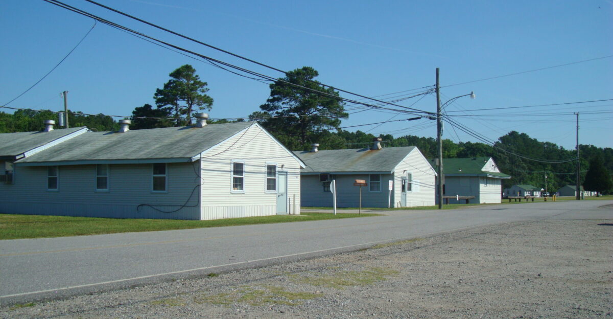 Buildings typical of the architecture at Camp Pendleton in Virginia Beach Virginia