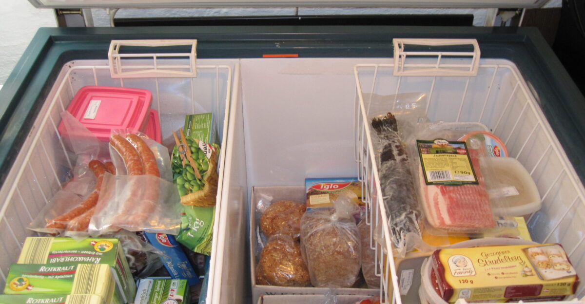 Freezer full groceries for crisis prevention Emergency generator not forget