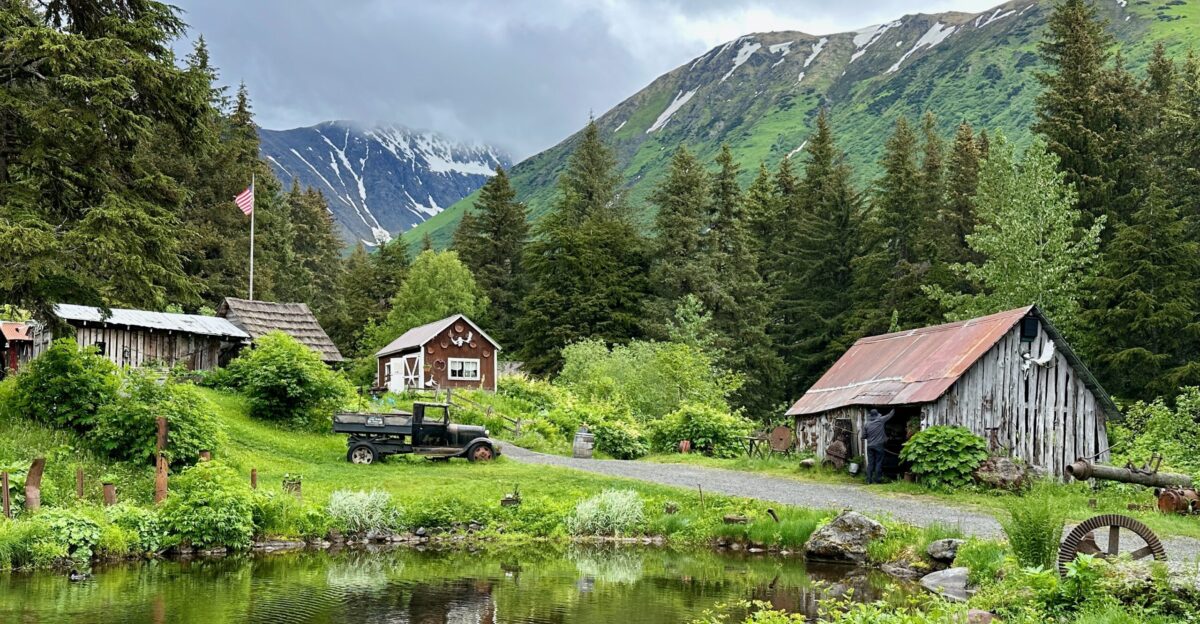 Area view of the Crow Creek Consolidated Gold Mining Company near Girdwood Alaska