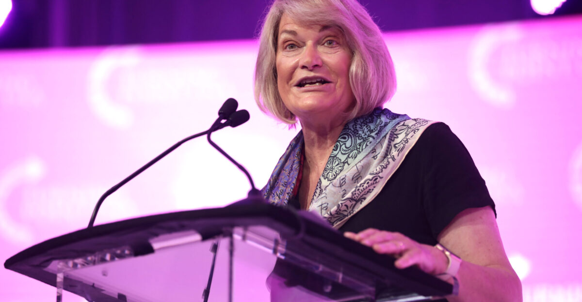 U S Senator Cynthia Lummis speaking with attendees at the 2021 Young Women s Leadership Summit hosted by Turning Point USA at the Gaylord Texan Resort Convention Center in Grapevine Texas Please attribute to Gage Skidmore if used elsewhere