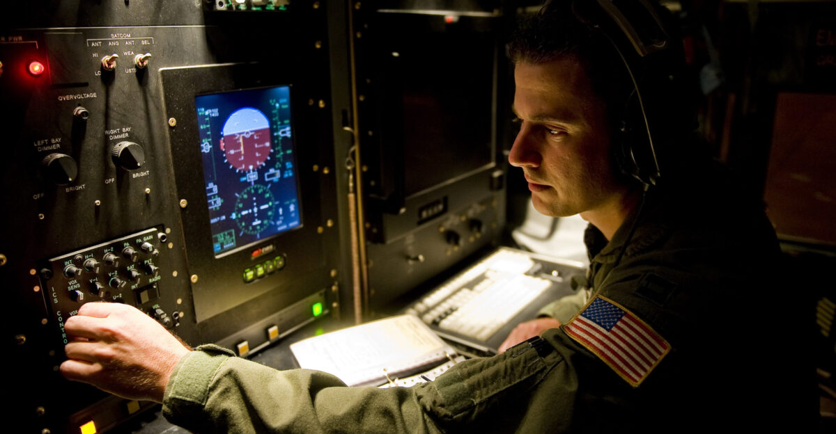 U S Air Force Capt Douglas Gautrau a WC-130J Hercules aircraft flight meteorologist assigned to the 53rd Weather Reconnaissance Squadron part of the Air Force Reserve Command adjusts his instrument panel before a mission to collect data from Hurricane Igor on the island of St Croix U S Virgin Islands on Sept 17 2010 The 403rd Wing deployed three WC-130Js from the 53rd Weather Reconnaissance Squadron to St Croix to collect data on Hurricane Igor in the Caribbean Known as the Hurricane Hunters the 53rd Weather Reconnaissance Squadron s mission is to provide surveillance of tropical storms and hurricanes in the Atlantic Ocean the Caribbean Sea the Gulf of Mexico and the central Pacific Ocean for the National Hurricane Center in Miami
