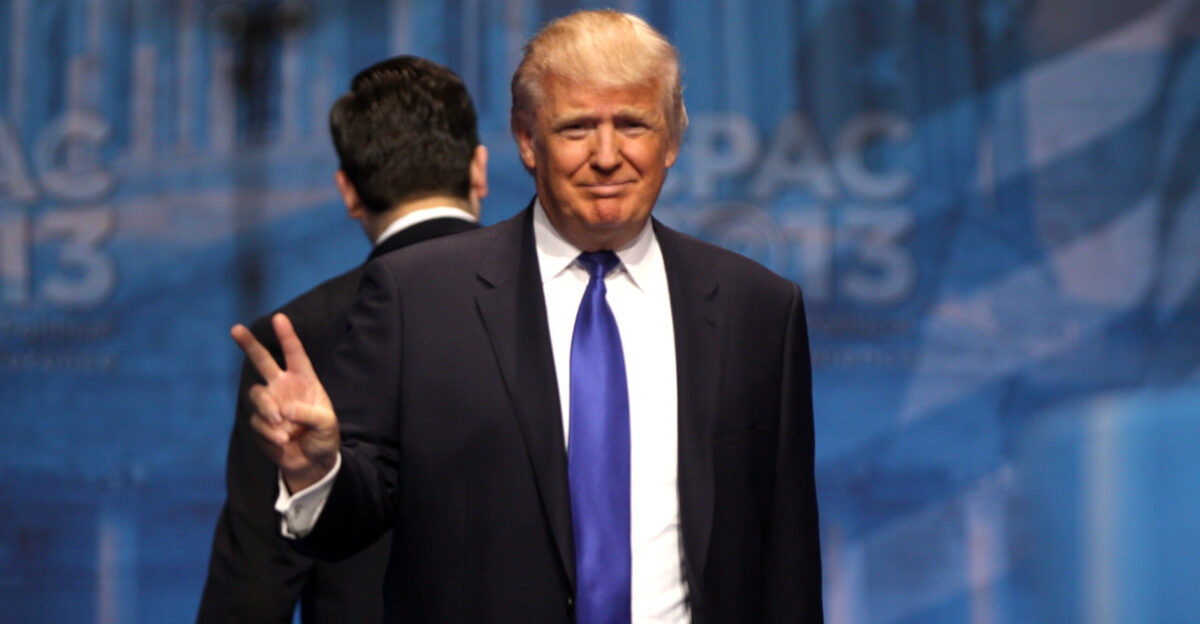 Donald Trump speaking at the 2013 Conservative Political Action Conference CPAC in National Harbor Maryland Please attribute to Gage Skidmore if used elsewhere