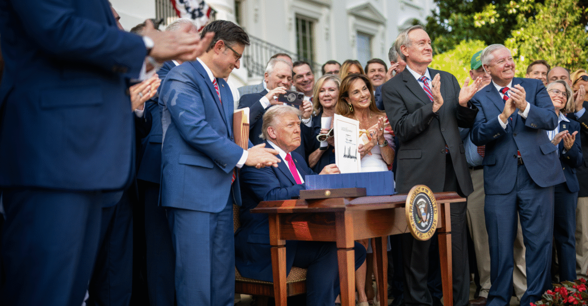 President Donald Trump enacts the One Big Beautiful Bill on July 4 2025