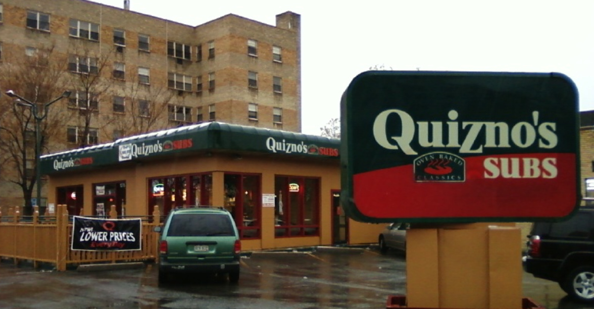 The first Quizno's Subs restaurant, a former Sinclair station, located in Capitol Hill, Denver, Colorado.