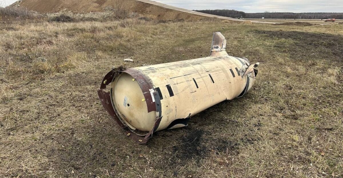 Fragments of the ATACMS missile and the Pantsir air defense system in the background official photo of the Russian Ministry of Defense